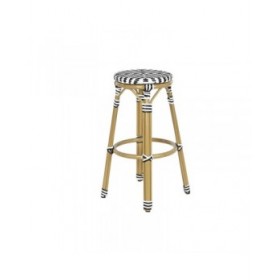 Sgabello Home ESPRIT Bicolore Metallo rattan sintetico 39,5 x 39,5 x 74,5 cm