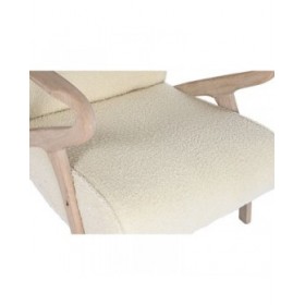 Poltrona Home ESPRIT Bianco Naturale 57 x 55 x 85 cm