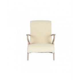 Poltrona Home ESPRIT Bianco Naturale 57 x 55 x 85 cm
