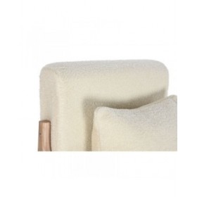 Sedia a Dondolo Home ESPRIT Bianco Naturale Legno d'albero della gomma 66 x 88 x 78 cm