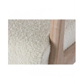 Sedia a Dondolo Home ESPRIT Bianco Naturale Legno d'albero della gomma 66 x 88 x 78 cm