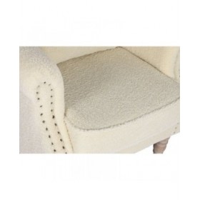 Poltrona Home ESPRIT Bianco Naturale Legno d'albero della gomma 73 X 65 X 87 cm
