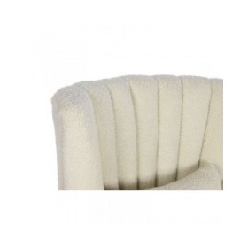 Poltrona Home ESPRIT Bianco Naturale Legno d'albero della gomma 73 X 65 X 87 cm