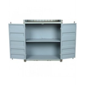Scaffale Home ESPRIT Turchese Blu cielo Metallo Legno MDF 87 x 44 x 168,5 cm