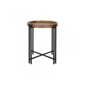Tavolino Aggiuntivo Home ESPRIT Legno Metallo 50 x 50 x 60 cm