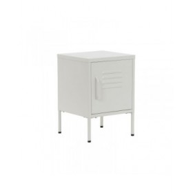 Comodino Home ESPRIT Bianco Metallo 35 x 35 x 51 cm