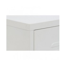 Comodino Home ESPRIT Bianco Metallo 35 x 35 x 51 cm