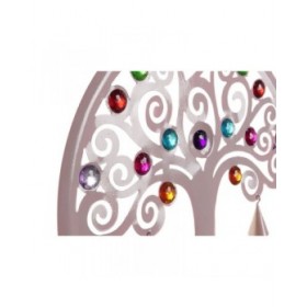 Decorazione pensile DKD Home Decor Albero Azzurro Bianco Grigio Rosa 33 x 3 x 81 cm (4 Unità)