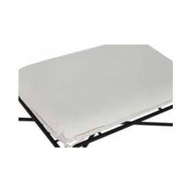 Poggiapiedi Home ESPRIT Bianco Nero Metallo Città 75 x 50 x 45 cm