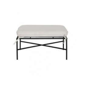 Poggiapiedi Home ESPRIT Bianco Nero Metallo Città 75 x 50 x 45 cm