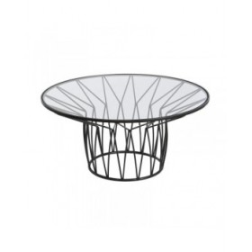 Tavolino da Caffè Home ESPRIT Metallo Cristallo 85 x 85 x 39 cm