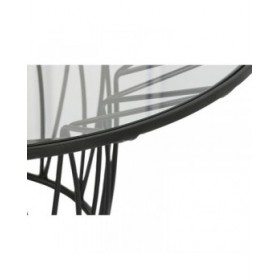 Tavolino da Caffè Home ESPRIT Metallo Cristallo 85 x 85 x 39 cm