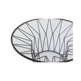 Tavolino da Caffè Home ESPRIT Metallo Cristallo 85 x 85 x 39 cm