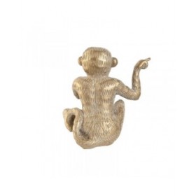 Statua Decorativa Home ESPRIT Dorato Scimmia Tropicale 14 x 10 x 14 cm (3 Unità)