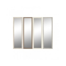 Specchio da parete Home ESPRIT Bianco Marrone Beige Grigio Cristallo polistirene 36 x 2 x 125 cm (4 Unità)