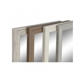 Specchio da parete Home ESPRIT Bianco Marrone Beige Grigio Cristallo polistirene 36 x 2 x 125 cm (4 Unità)