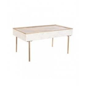Tavolino da Caffè Home ESPRIT Ferro Legno di mango 120 x 60 x 57 cm