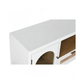 Mobile TV Home ESPRIT Bianco Cristallo Legno di paulownia 120 x 40 x 50 cm