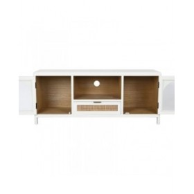 Mobile TV Home ESPRIT Bianco Cristallo Legno di paulownia 120 x 40 x 50 cm