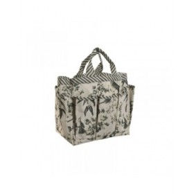 Contenitore degli attrezzi Home ESPRIT Giardino Cestino Verde Beige 47 x 18 x 27 cm