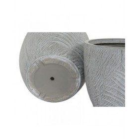 Set di vasi da fiori Home ESPRIT Grigio chiaro Fibra di Vetro Magnesio 44 x 44,5 x 43 cm (4 Unità)