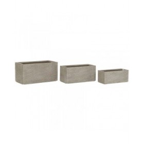Vaso rettangolare da Balcone Home ESPRIT Beige Magnesio 74,5 x 37,5 x 37,5 cm