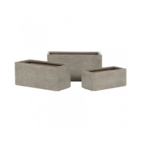 Vaso rettangolare da Balcone Home ESPRIT Beige Magnesio 74,5 x 37,5 x 37,5 cm