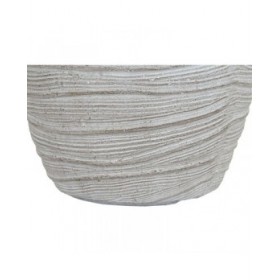 Set di vasi da fiori Home ESPRIT Beige Fibra di Vetro Magnesio 45 x 45 x 43 cm (3 Unità)