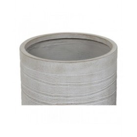 Set di vasi da fiori Home ESPRIT Beige Fibra di Vetro Magnesio 44,5 x 44,5 x 44 cm (3 Unità)