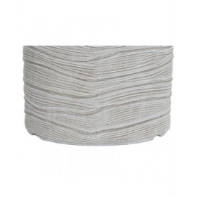 Set di vasi da fiori Home ESPRIT Beige Fibra di Vetro Magnesio 44,5 x 44,5 x 44 cm (3 Unità)