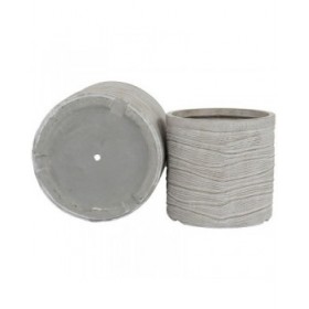 Set di vasi da fiori Home ESPRIT Beige Fibra di Vetro Magnesio 44,5 x 44,5 x 44 cm (3 Unità)
