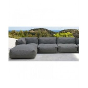 Puff Home ESPRIT Grigio 87 x 87 x 32 cm