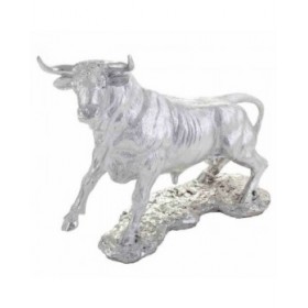 Statua Decorativa Alexandra House Living Argento Poliresina Toro 17 x 32 x 43 cm