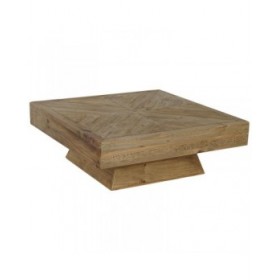 Tavolino da Caffè Home ESPRIT Marrone Legno di pino 100 x 100 x 36 cm