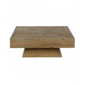 Tavolino da Caffè Home ESPRIT Marrone Legno di pino 100 x 100 x 36 cm