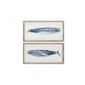 Quadro Home ESPRIT Balena 70 x 2,5 x 35 cm (2 Unità)