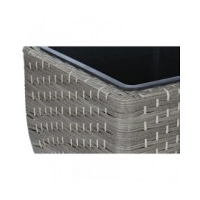 Set di vasi da fiori Home ESPRIT polipropilene Rattan 40 x 40 x 36 cm