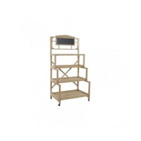 Scaffale Home ESPRIT Nero Lavagna Legno di abete 98 x 68 x 192 cm