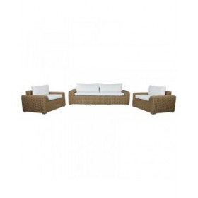Mobili da giardino Home ESPRIT Bianco Marrone Beige Marrone Chiaro 248 x 85 x 80 cm 222 x 85 x 80 cm (4 Pezzi)
