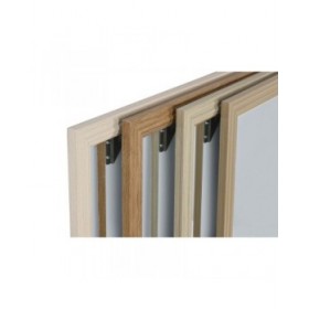 Specchio da parete Home ESPRIT Bianco Marrone Beige Grigio 66 x 2 x 92 cm (4 Unità)