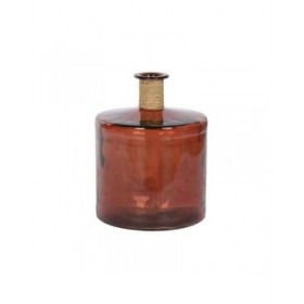 Vaso Home ESPRIT Marrone Corda Vetro Temperato 35 x 35 x 45 cm