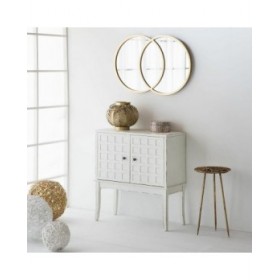 Specchio da parete Alexandra House Living Dorato 60 x 3 x 90 cm Geometrico
