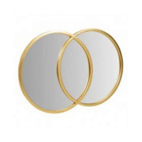 Specchio da parete Alexandra House Living Dorato 60 x 3 x 90 cm Geometrico