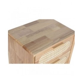 Cassettiera Home ESPRIT Naturale Metallo Legno d'albero della gomma 40 x 30 x 78 cm