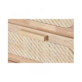 Cassettiera Home ESPRIT Naturale Metallo Legno d'albero della gomma 40 x 30 x 78 cm