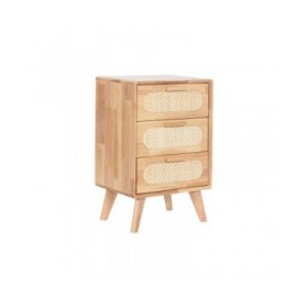 Cassettiera Home ESPRIT Naturale Metallo Legno d'albero della gomma 40 x 30 x 63 cm