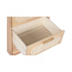Cassettiera Home ESPRIT Naturale Metallo Legno d'albero della gomma 40 x 30 x 63 cm