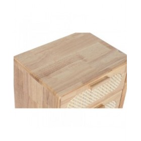 Cassettiera Home ESPRIT Naturale Metallo Legno d'albero della gomma 40 x 30 x 63 cm