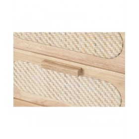 Cassettiera Home ESPRIT Naturale Metallo Legno d'albero della gomma 40 x 30 x 63 cm