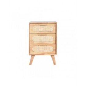 Cassettiera Home ESPRIT Naturale Metallo Legno d'albero della gomma 40 x 30 x 63 cm